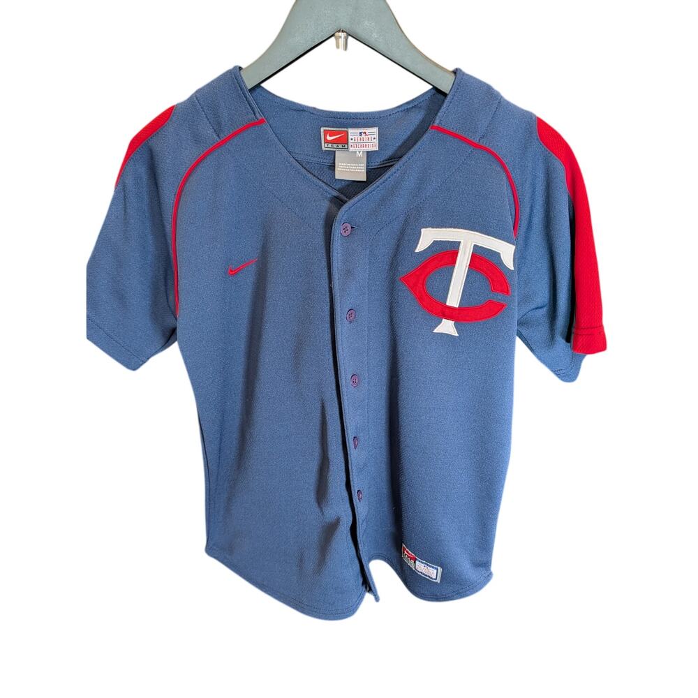 Nike Joe Mauer #7 Minnesota Twins MLB Team Jersey Youth M Stitched Genuine